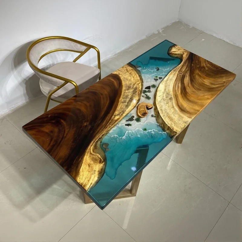 Floating Leaf Epoxy Resin Dining Table