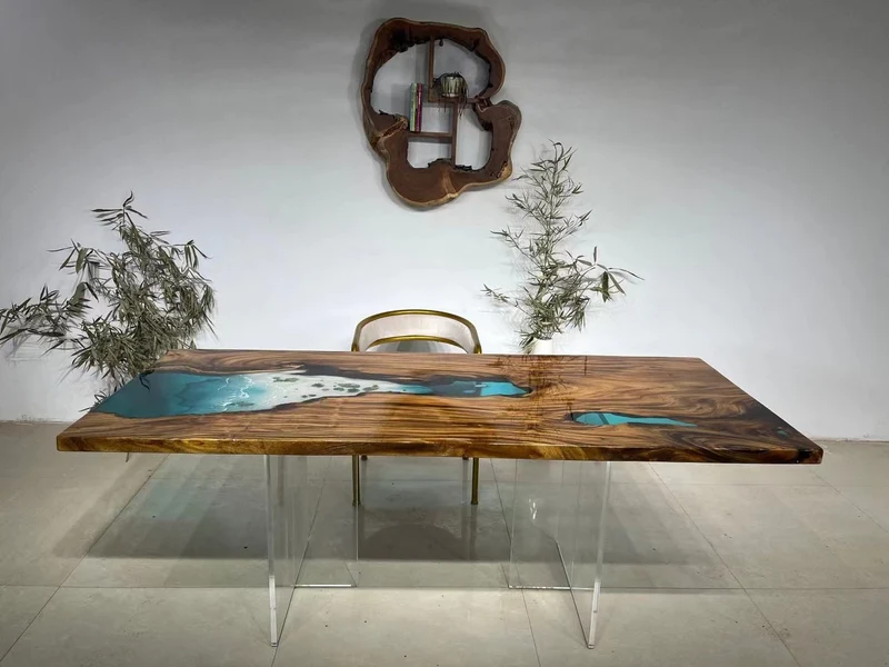 Zenith Luxury River Epoxy Desk Dining Table