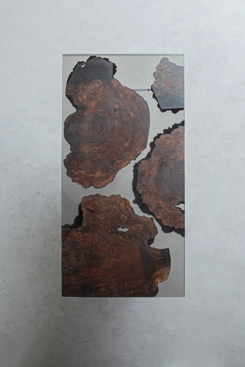 Serene Black River Butterfly Resin Table