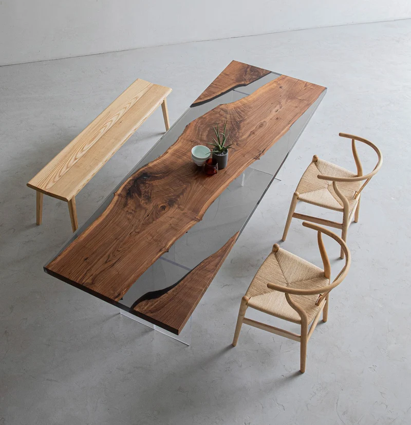 Handmade Unique Epoxy Resin River Table
