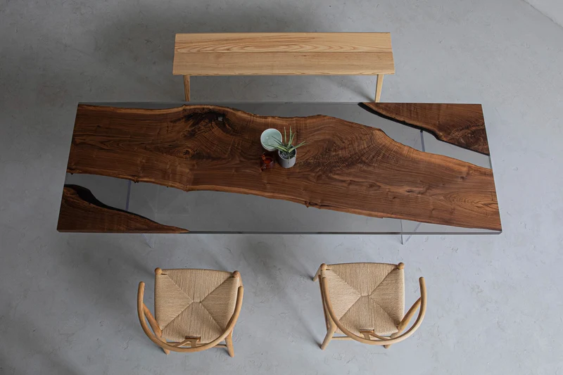 Handmade Unique Epoxy Resin River Table