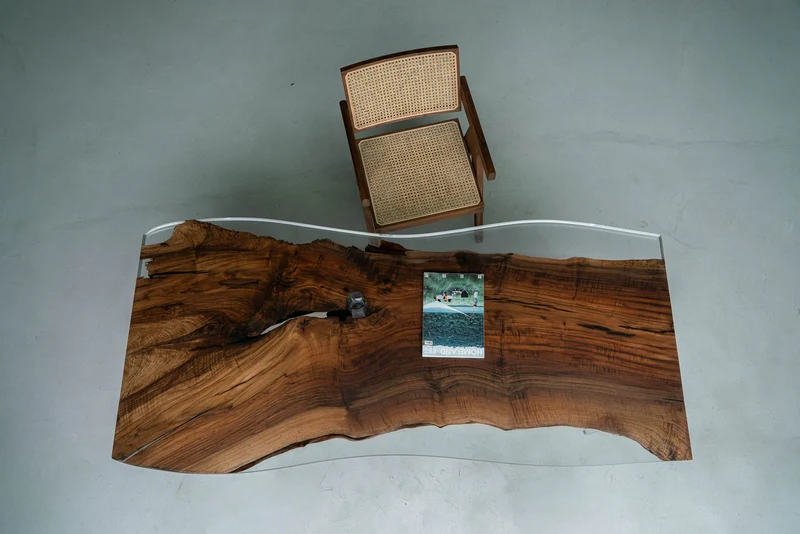 Live edge Handmade Unique Live Edge Epoxy Resin River Wood