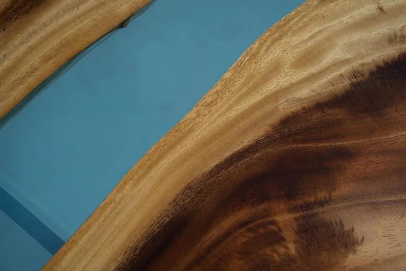 Epoxy Blue River Solid Wood Table