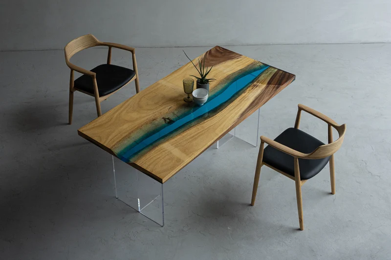 Infinity River Ocean Resin Table