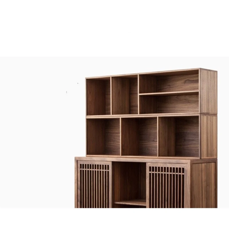 Extra 3 Combination Large Walnut Wood Sideboard