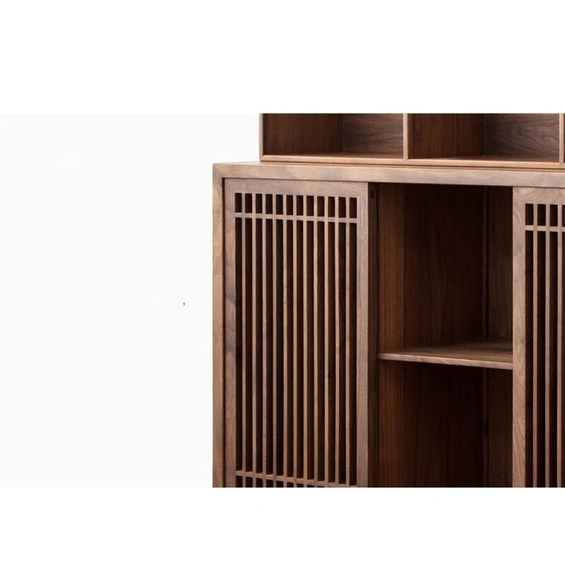 Extra 3 Combination Large Walnut Wood Sideboard