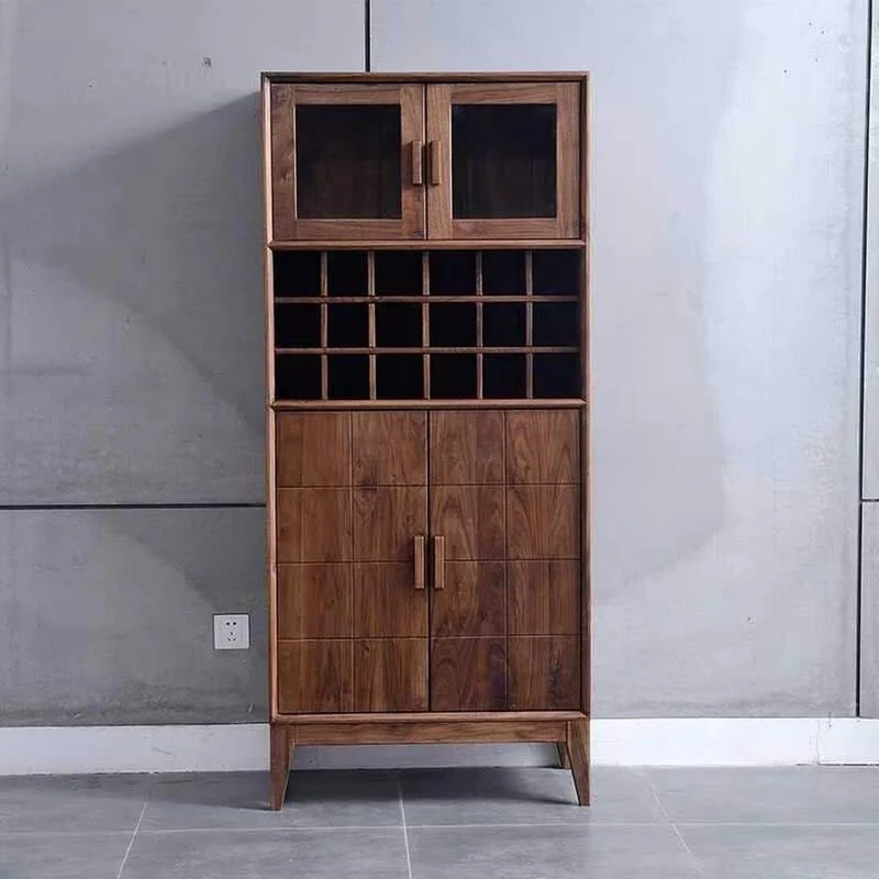 Midcentury Freestanding Wine Liquor Bar Cabinet