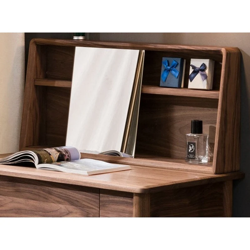 Rustic Makeup Vanity Set Table with Stool