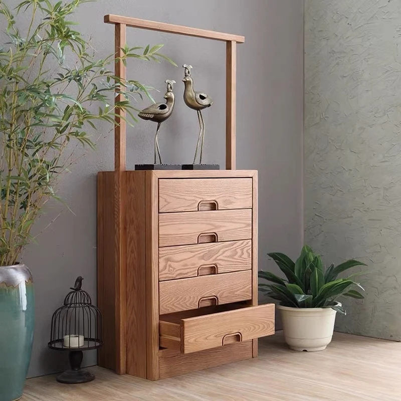 New Design Chinese White Ash Stained Dresser Cabinet