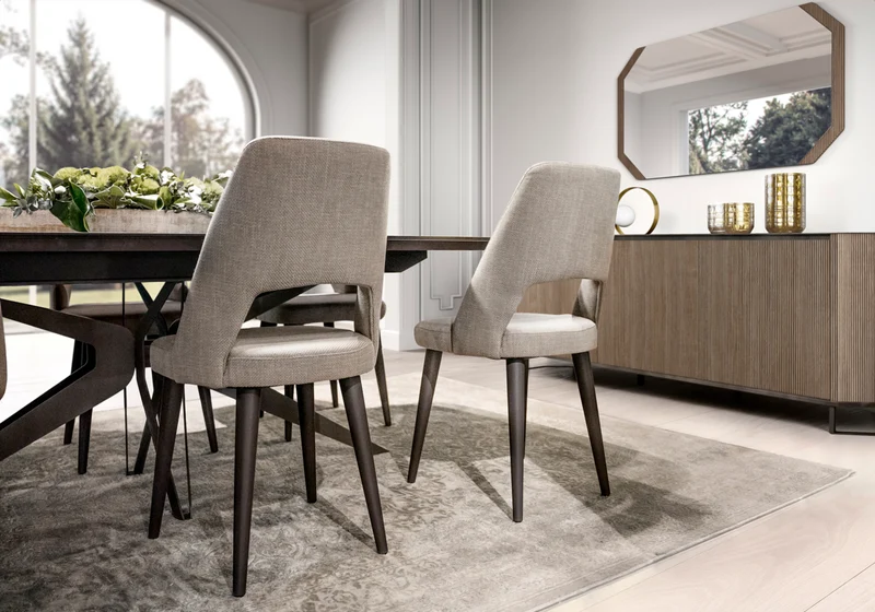 Buffet italien bois miel rainuré - Hexagon