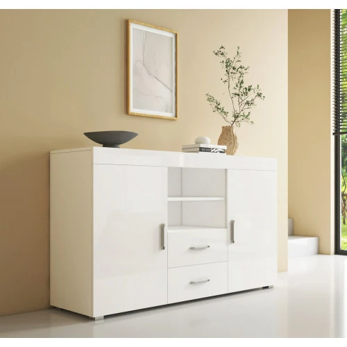 Buffet couleur blanc - 140 X 82 cm - Randy