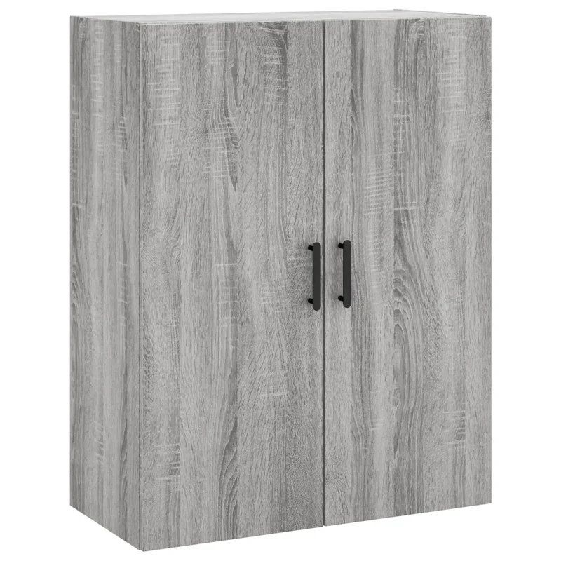 Lot de 2 armoires murales design pratique rangement 69,5 x 34 x 90 cm en bois d'ingénierie sonoma gris 02_0055367
