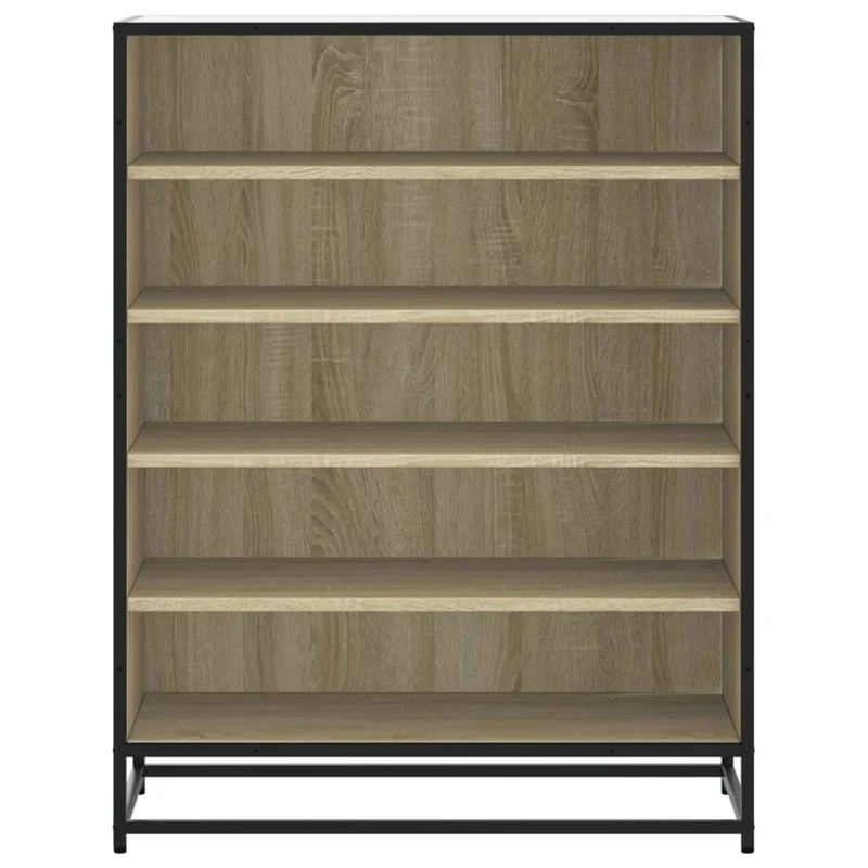 Armoire à chaussures 75 x 38 x 97,5 cm grand espace rangement déco moderne en bois d'ingénierie chêne sonoma 02_0055628