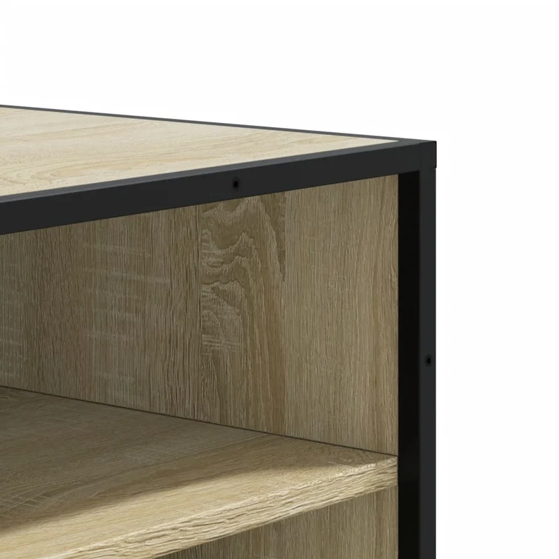 Armoire à chaussures 75 x 38 x 97,5 cm grand espace rangement déco moderne en bois d'ingénierie chêne sonoma 02_0055628