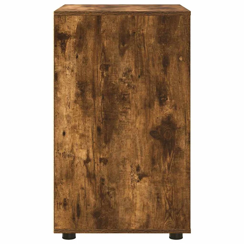 Armoire de rangement minimaliste style épuré 60 x 48 x 81 cm avec tiroirs fonctionnels en bois d'ingénierie chêne fumé 02_0054636