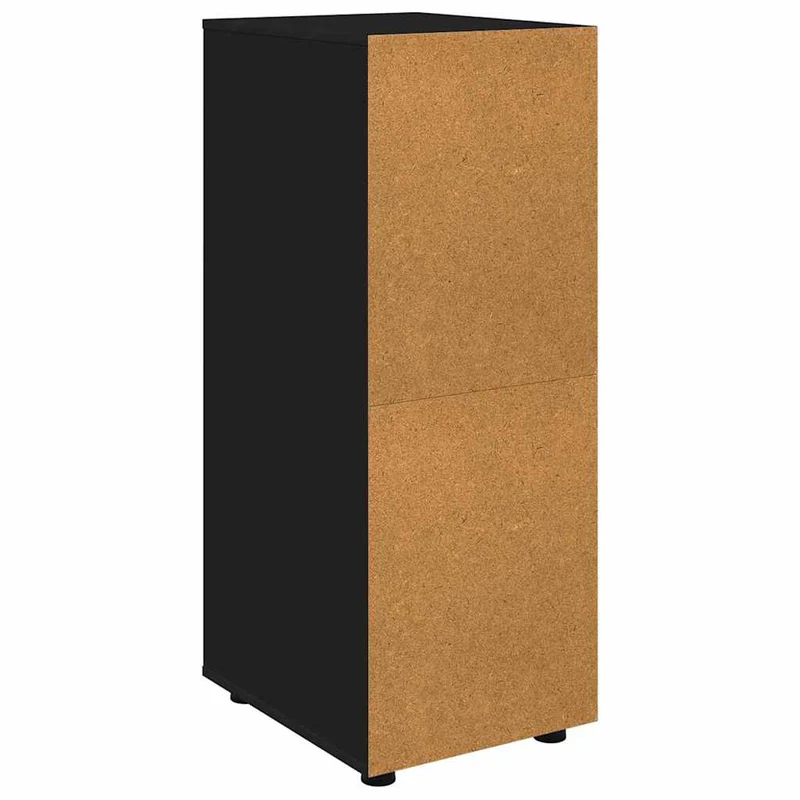 Armoire de rangement rectangulaire pratique minimaliste salon chambre 40 x 48 x 105 cm en bois d'ingénierie noir 02_0054652