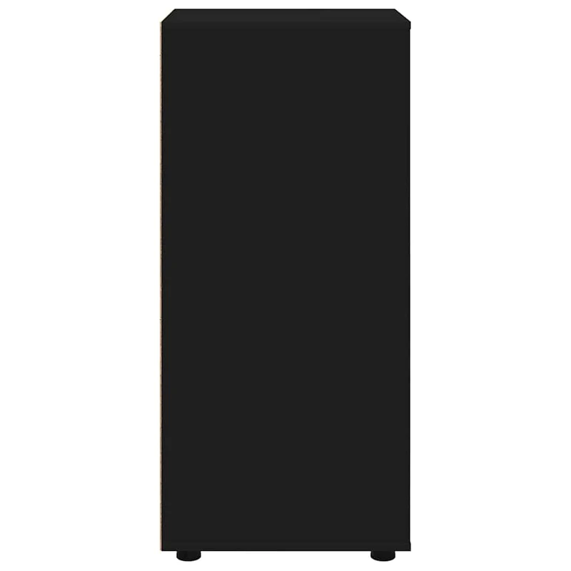 Armoire de rangement rectangulaire pratique minimaliste salon chambre 40 x 48 x 105 cm en bois d'ingénierie noir 02_0054652