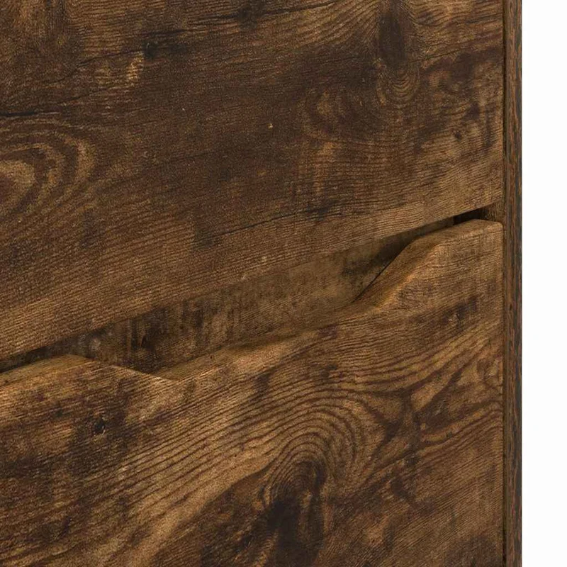 Armoire de rangement minimaliste épuré 40 x 48 x 57 cm avec tiroirs fonctionnels en bois d'ingénierie chêne fumé 02_0054616