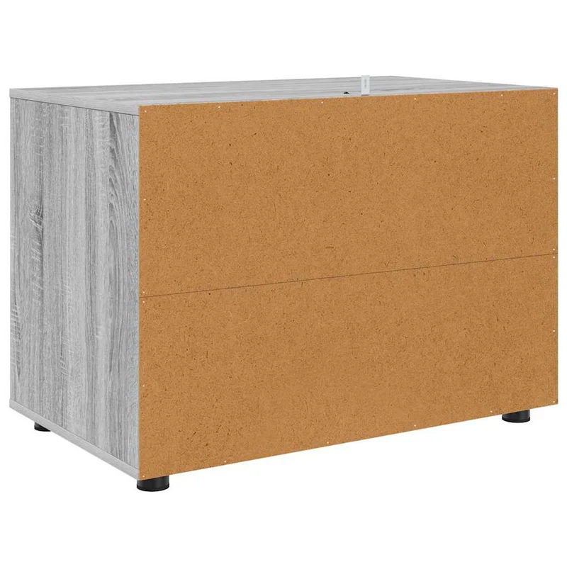 Armoire de rangement rectangulaire avec tiroirs pratiques style minimaliste salon chambre 80 x 48 x 57 cm en bois gris sonoma 02_0054597