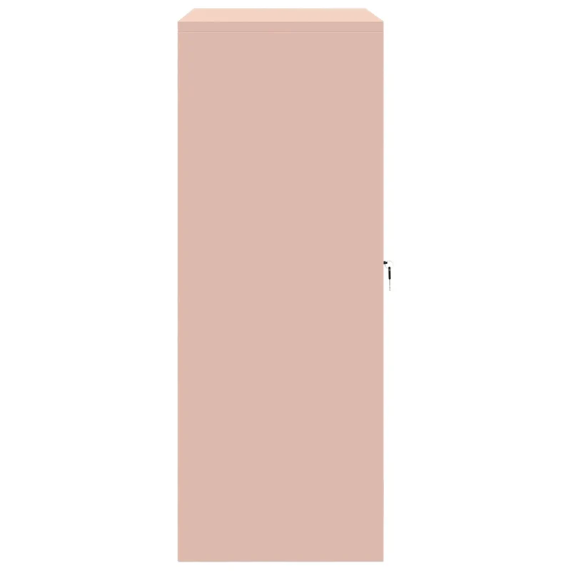 Armoire de rangement moderne avec portes verrouillables 90 x 40 x 105 cm en acier laminé à froid rose 02_0054822
