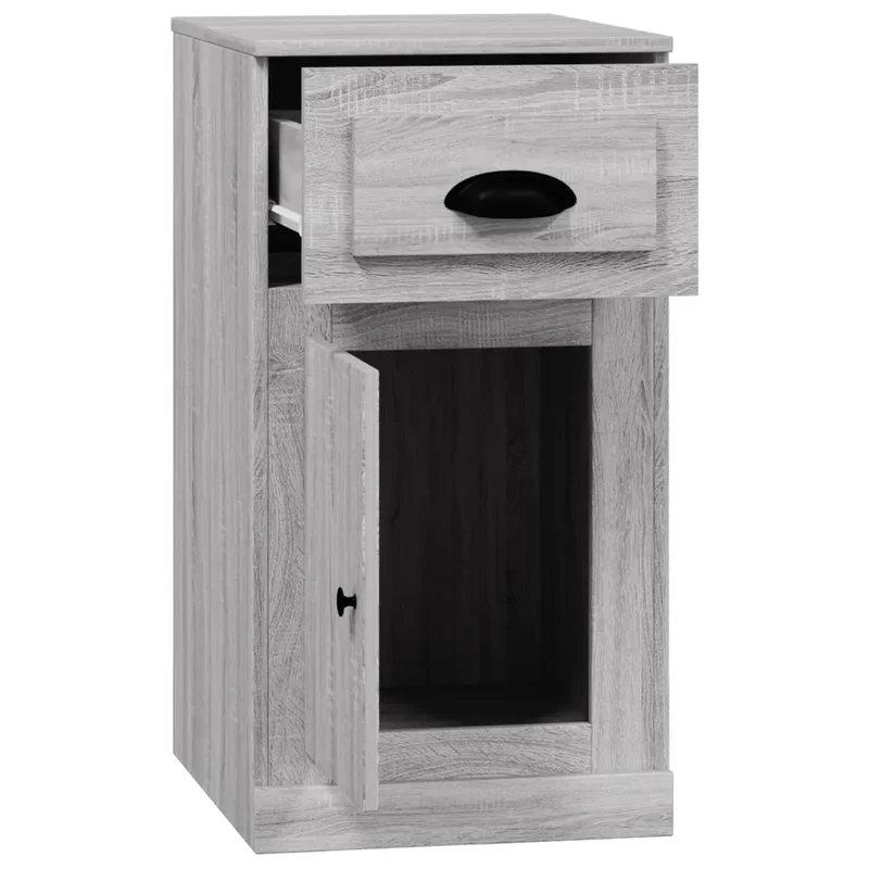 Armoire latérale avec tiroir grande capacité 40 x 50 x 75 cm en bois d'ingénierie sonoma gris 02_0048273
