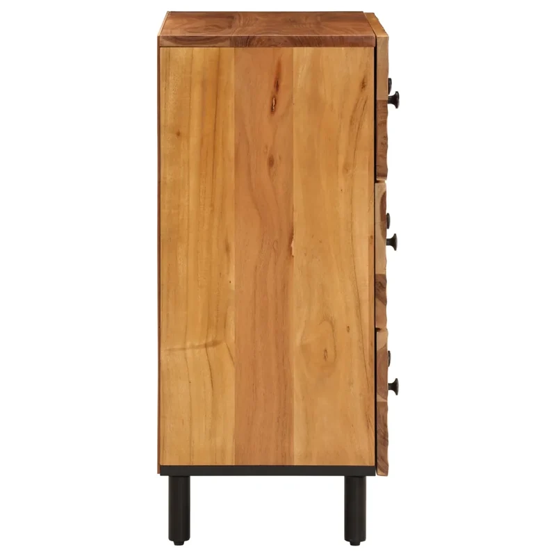 Armoire latérale 60 x 33 x 75 cm grand espace de rangement fonction d'affichage style intemporel en bois d'acacia 02_0047192