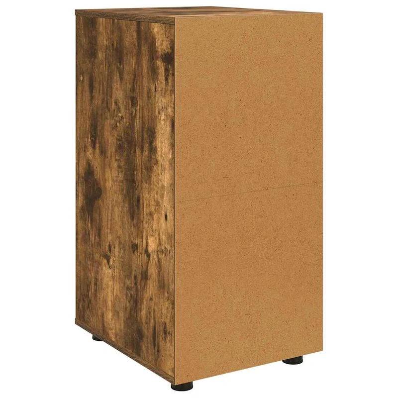 Armoire de rangement design minimaliste 40 x 48 x 81 cm avec tiroirs pratiques en bois d'ingénierie chêne fumé 02_0054646