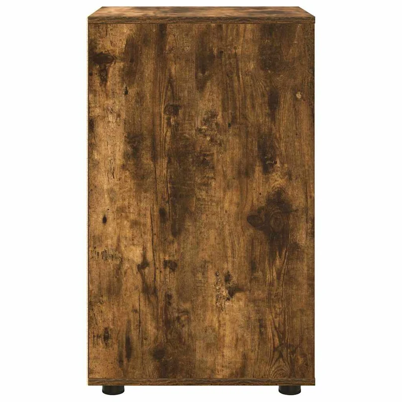 Armoire de rangement design minimaliste 40 x 48 x 81 cm avec tiroirs pratiques en bois d'ingénierie chêne fumé 02_0054646