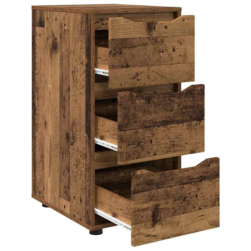 Armoire de rangement moderne avec tiroirs ajustables 40 x 48 x 81 cm en bois d'ingénierie bois ancien 02_0054649