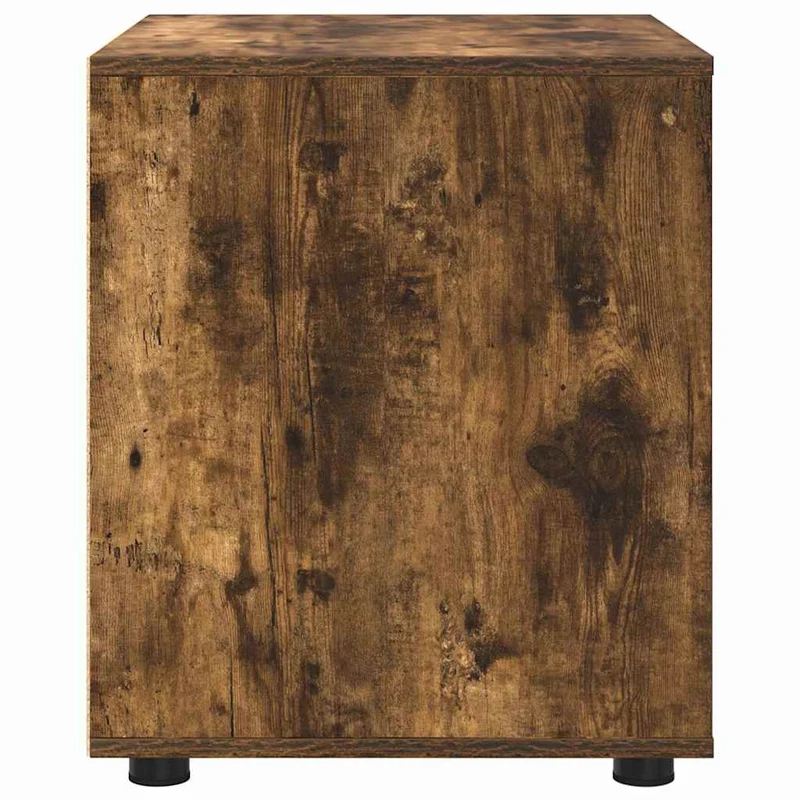 Armoire de rangement design épuré ajustable 60 x 48 x 57 cm en bois d'ingénierie chêne fumé 02_0054606