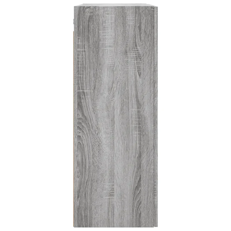 Lot de 2 armoires murales rangement design intemporel 69,5 x 34 x 90 cm en bois d'ingénierie gris 02_0055370
