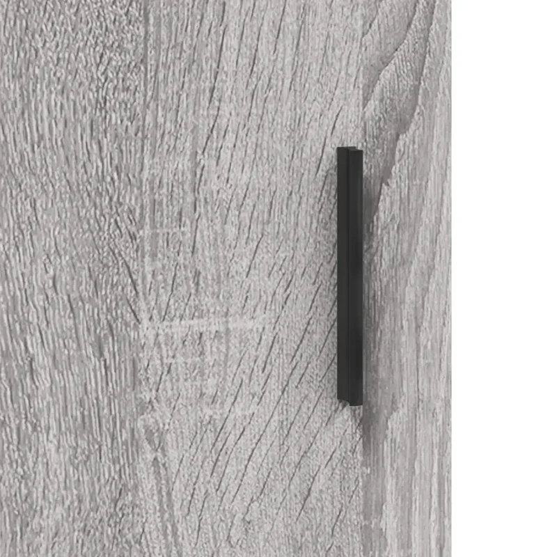 Lot de 2 armoires murales rangement design intemporel 69,5 x 34 x 90 cm en bois d'ingénierie gris 02_0055370