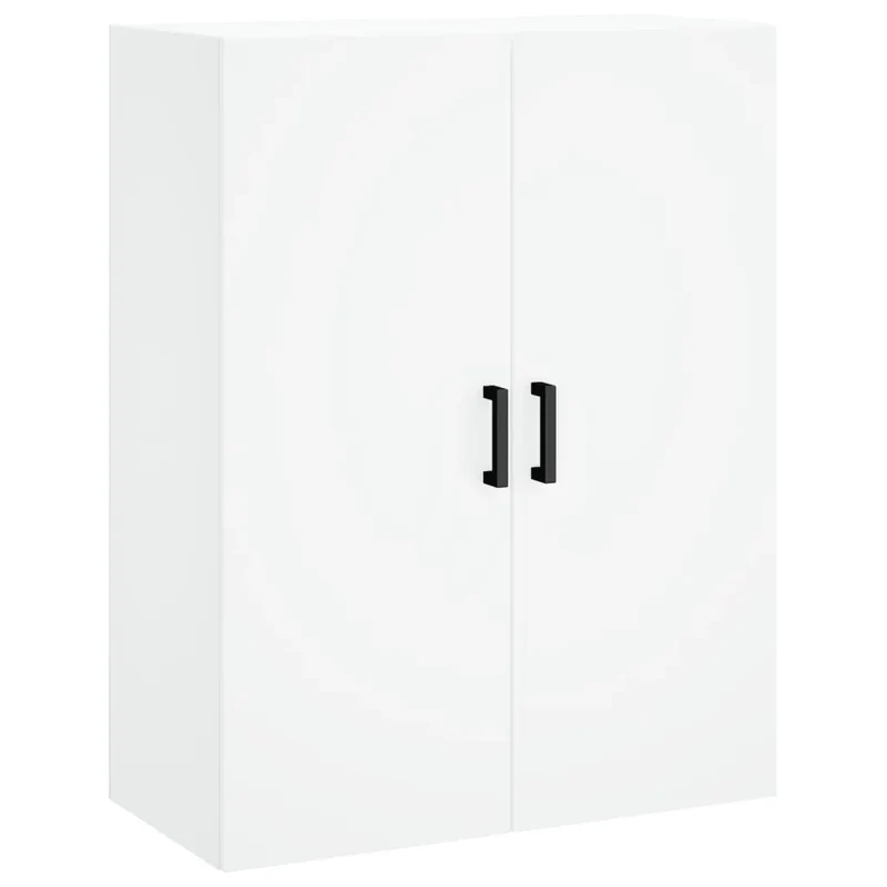 Lot de 2 armoires murales rangement pratique 69,5 x 34 x 90 cm en bois d'ingénierie blanc 02_0055358