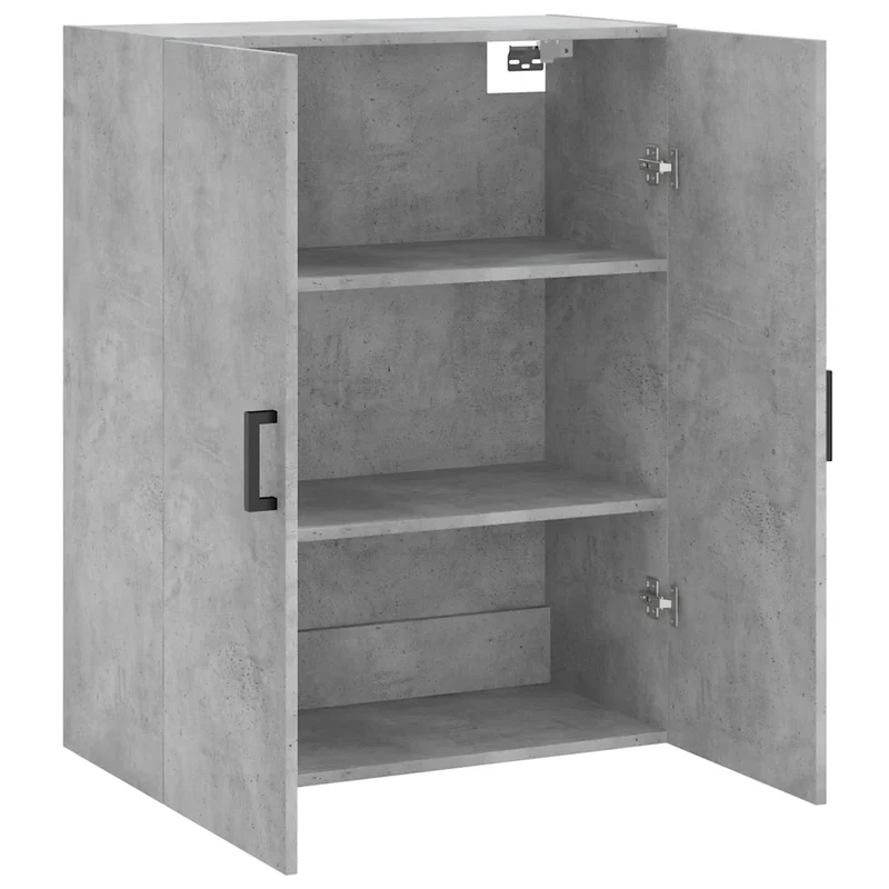 Armoire murale design pratique rangement 69,5 x 34 x 90 cm en bois d'ingénierie gris béton 02_0048583