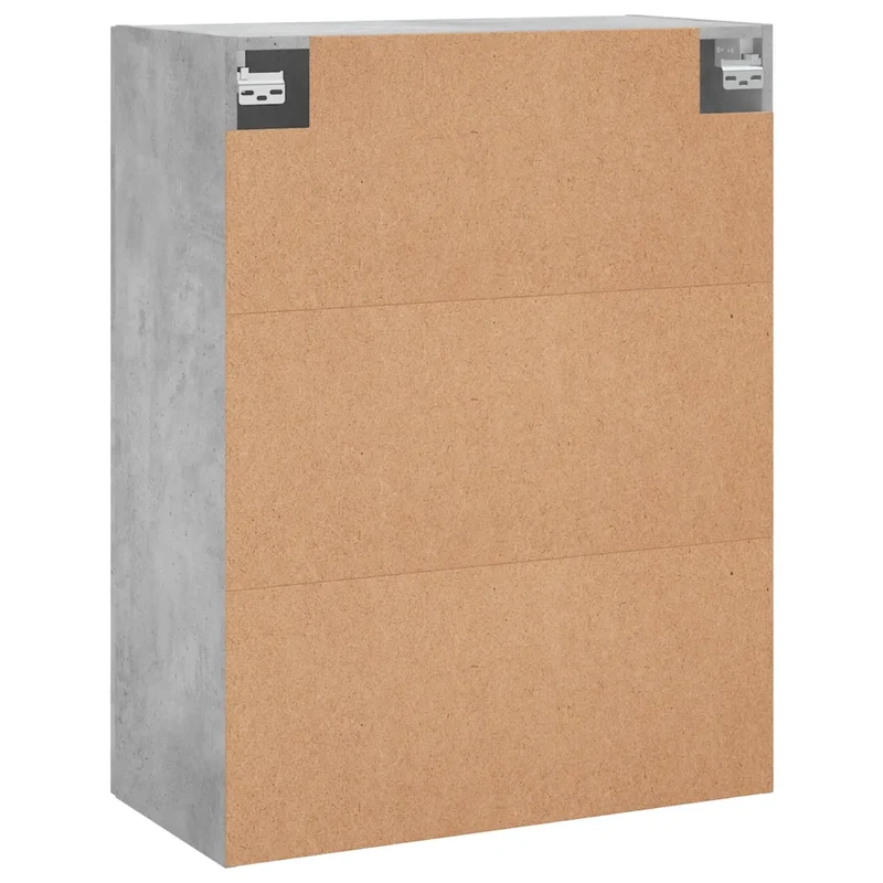 Armoire murale design pratique rangement 69,5 x 34 x 90 cm en bois d'ingénierie gris béton 02_0048583