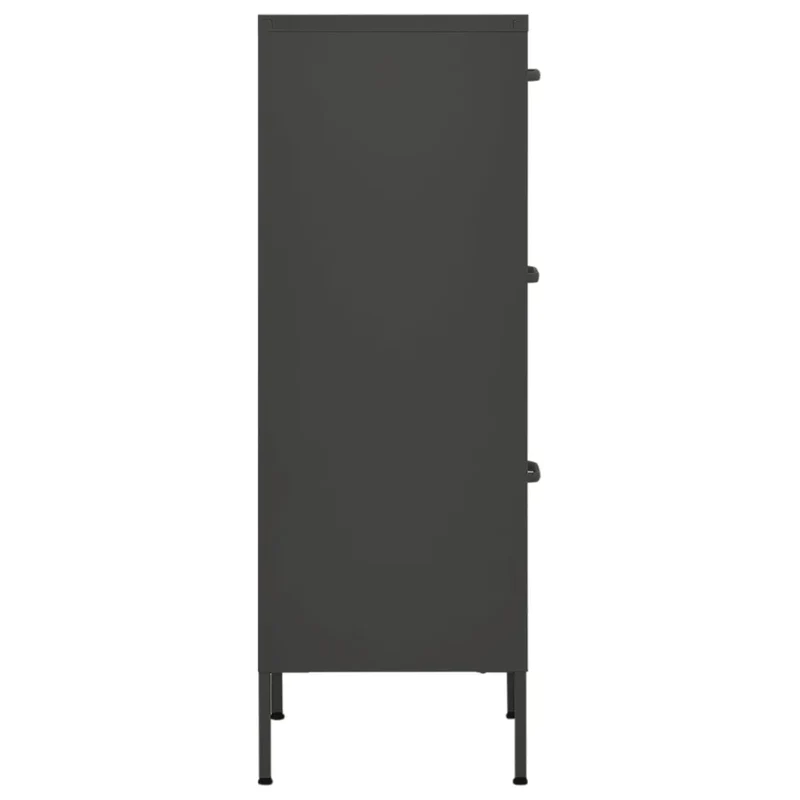 Armoire de rangement pratique moderne 42,5 x 35 x 101,5 cm avec tiroirs extensibles en acier anthracite 02_0046874