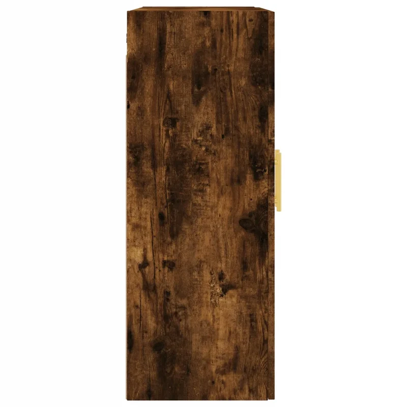 Armoire murale élégante 69,5 x 34 x 90 cm grand espace de rangement pratiques style contemporain en bois d'ingénierie chêne fumé 02_0048579