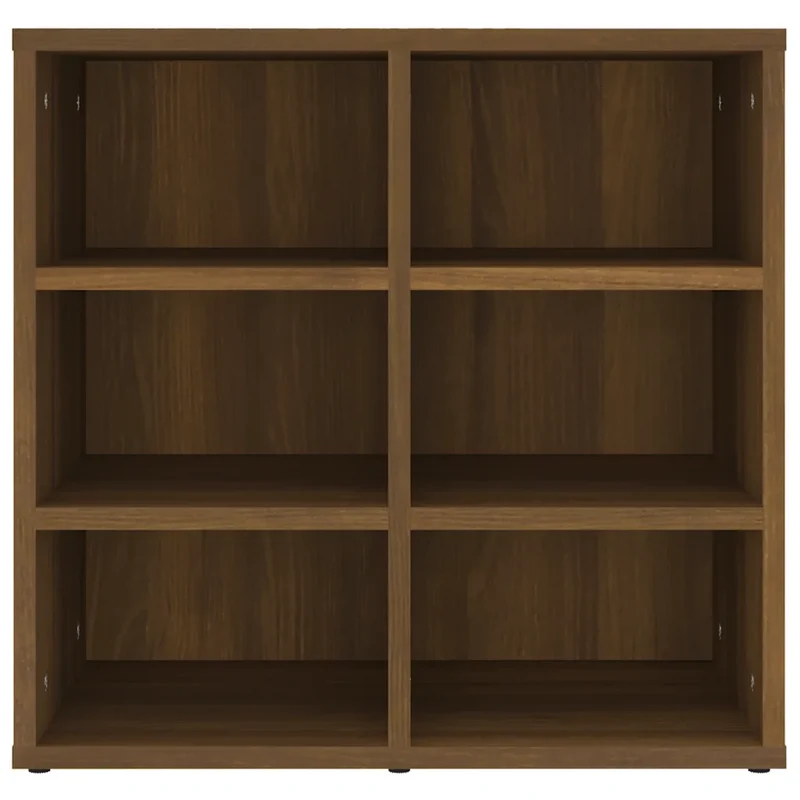 Armoire à chaussures pratique 52,5 x 30 x 50 cm 6 compartiments moderne en bois d'ingénierie chêne marron 02_0048439