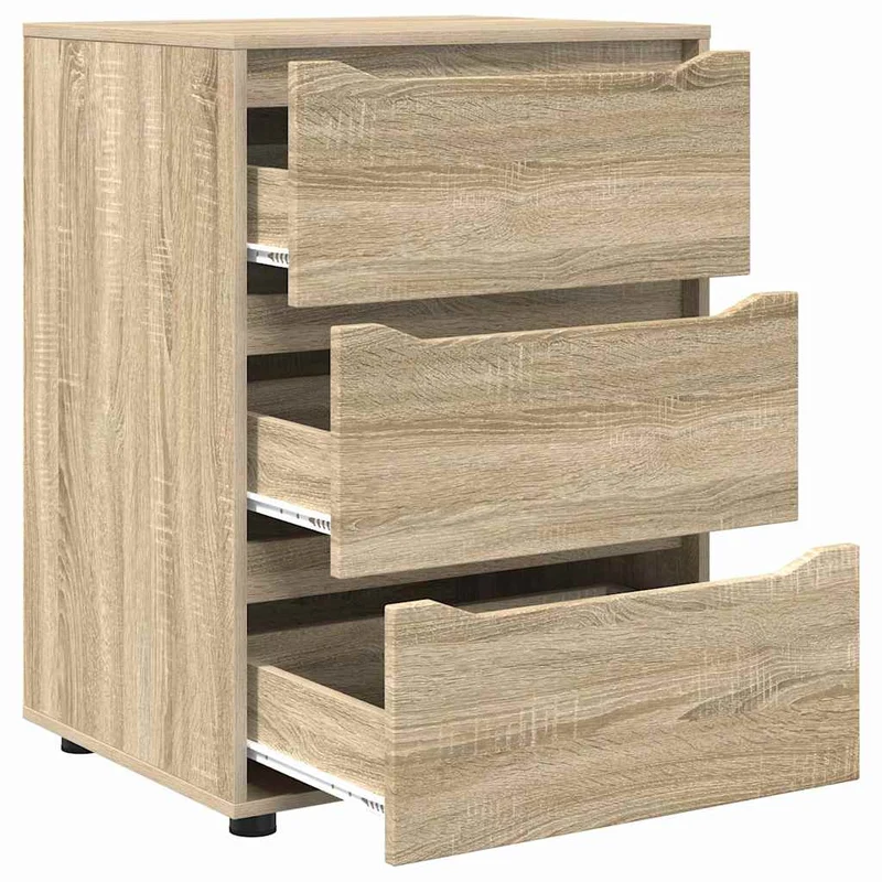 Armoire de rangement pratique avec tiroirs 60 x 48 x 81 cm en bois d'ingénierie chêne sonoma 02_0054633