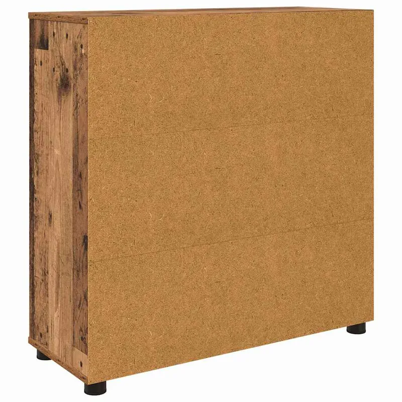 Armoire de rangement élégante minimaliste avec tiroirs 80 x 31 x 81 cm en bois d'ingénierie bois ancien 02_0054629
