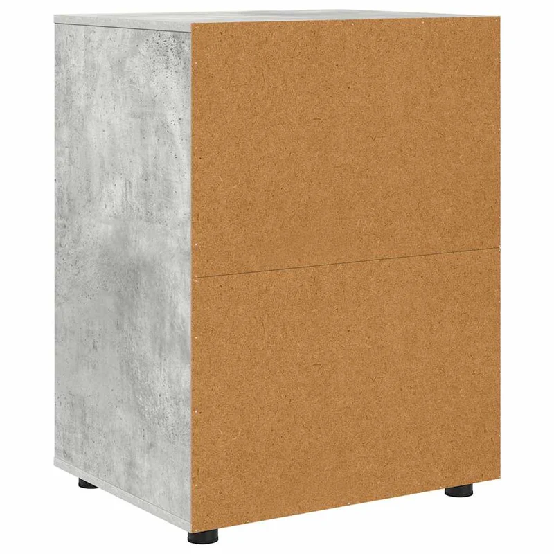 Armoire de rangement rectangulaire avec tiroirs pratiques minimaliste salon chambre 60 x 48 x 81 cm en bois d'ingénierie gris béton 02_0054634