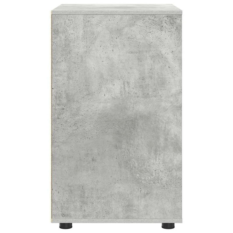 Armoire de rangement rectangulaire avec tiroirs pratiques minimaliste salon chambre 60 x 48 x 81 cm en bois d'ingénierie gris béton 02_0054634
