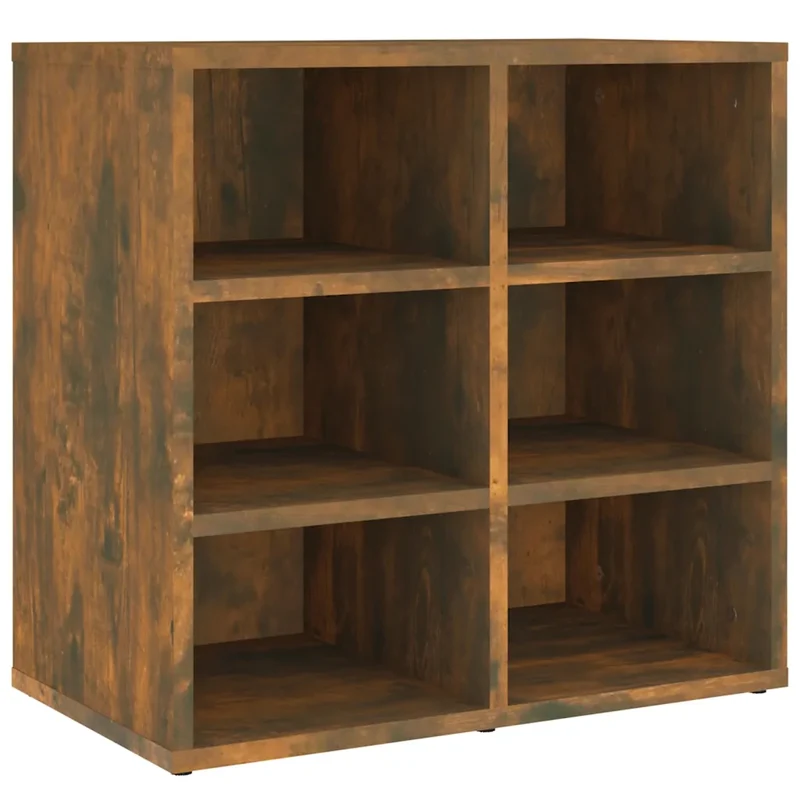 Armoire à chaussures flexible rangement pratique 52,5 x 30 x 50 cm en bois d'ingénierie chêne fumé 02_0048435
