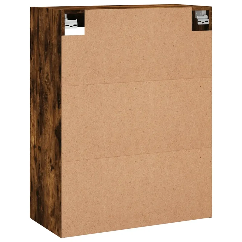 Armoire murale chêne fumé 69,5 x 34 x 90 cm grande capacité design pratique salon chambre en bois d'ingénierie chêne 02_0048628