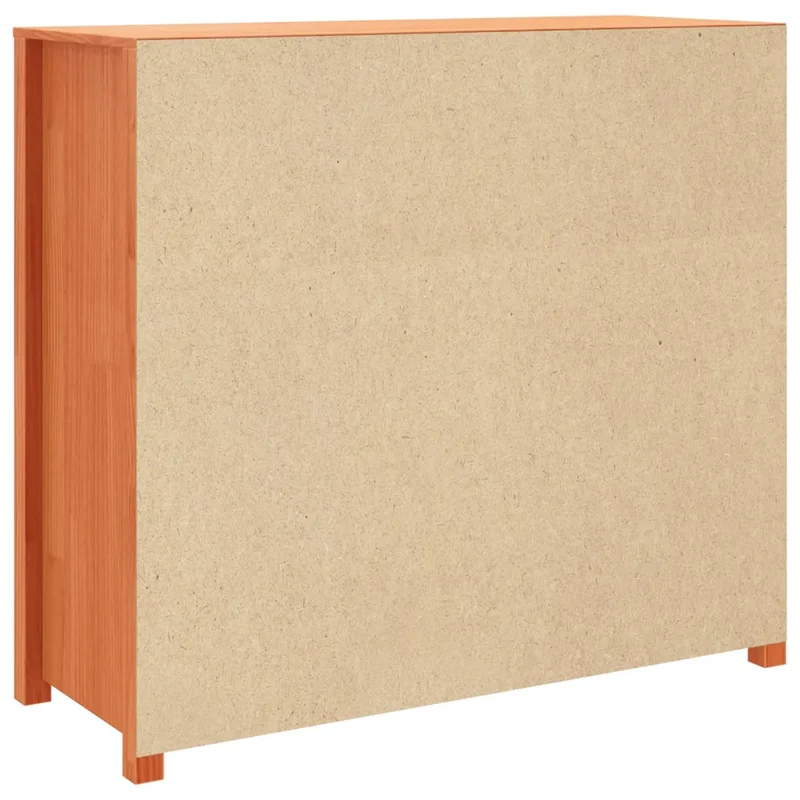 Armoire latérale fonctionnelle rustique 100 x 40 x 90 cm avec tiroirs spacieux en bois de pin massif cire marron 02_0049471