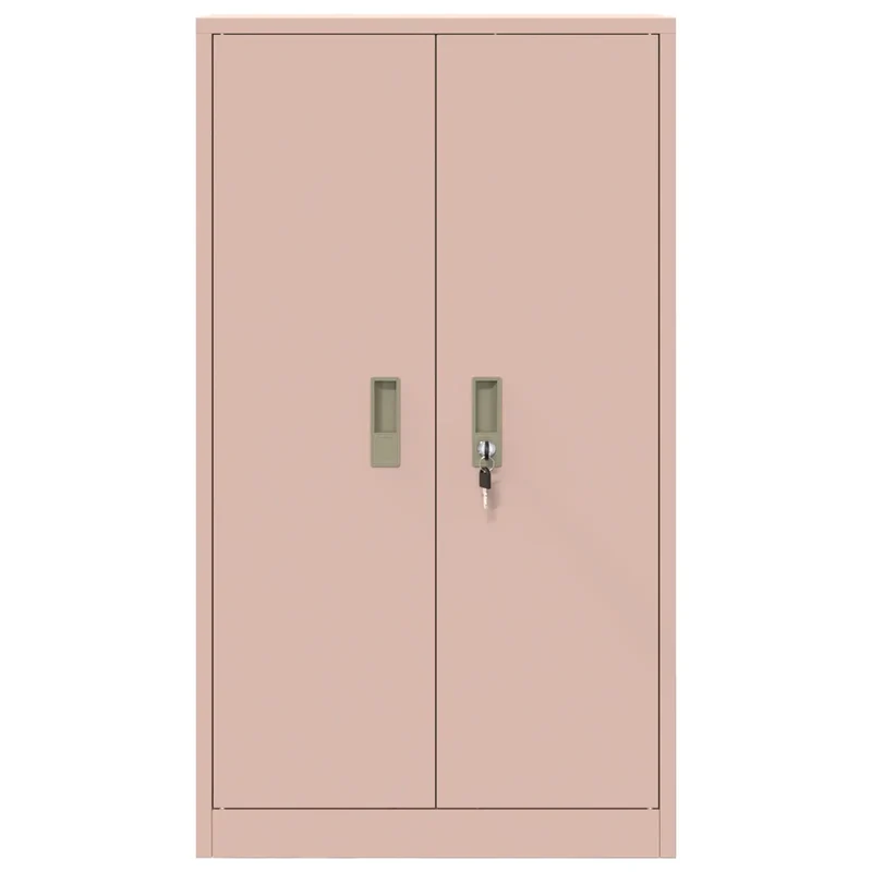 Armoire de rangement moderne design industriel 60 x 40 x 90 cm sécurisée finition peinte en acier laminé à froid rose 02_0054858