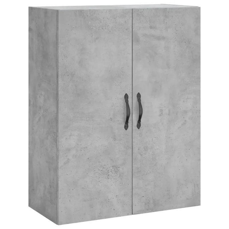 Lot de 2 armoires murales rangement polyvalent 69,5 x 34 x 90 cm en bois d'ingénierie gris béton 02_0055396