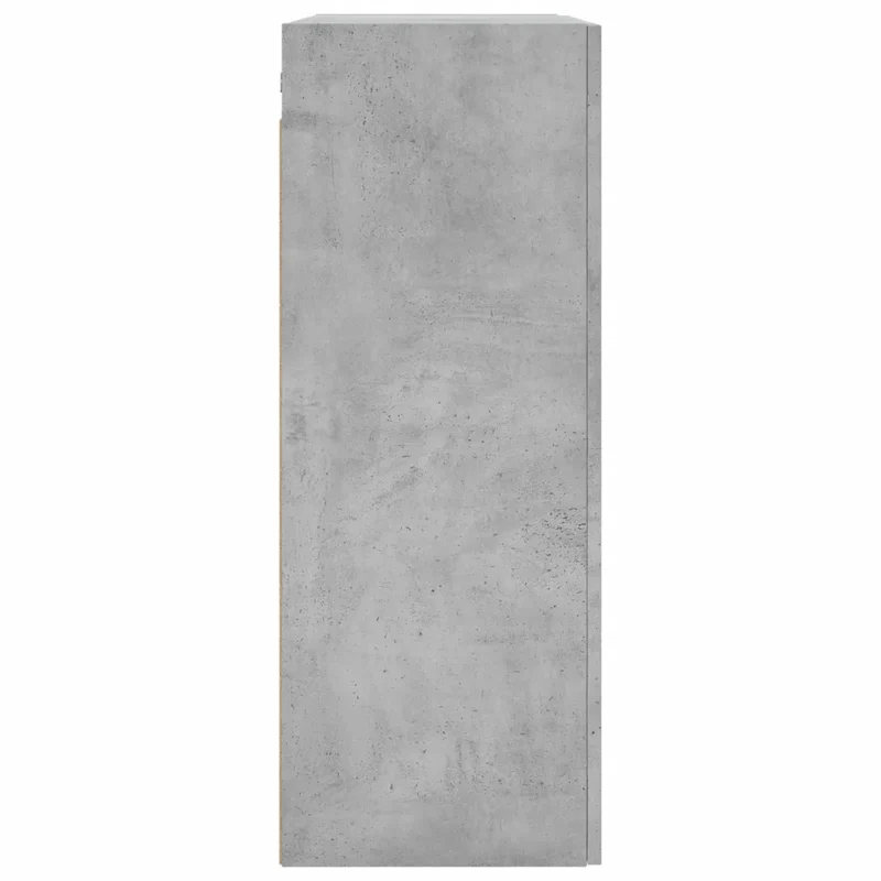 Lot de 2 armoires murales rangement polyvalent 69,5 x 34 x 90 cm en bois d'ingénierie gris béton 02_0055396