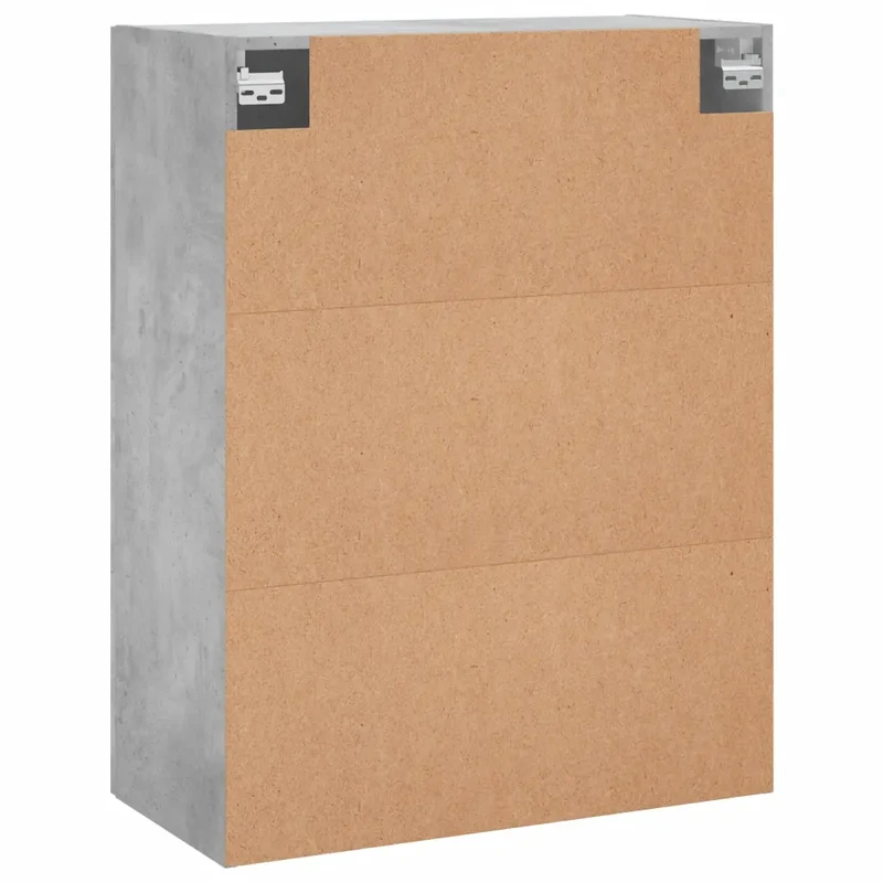 Lot de 2 armoires murales rangement polyvalent 69,5 x 34 x 90 cm en bois d'ingénierie gris béton 02_0055396