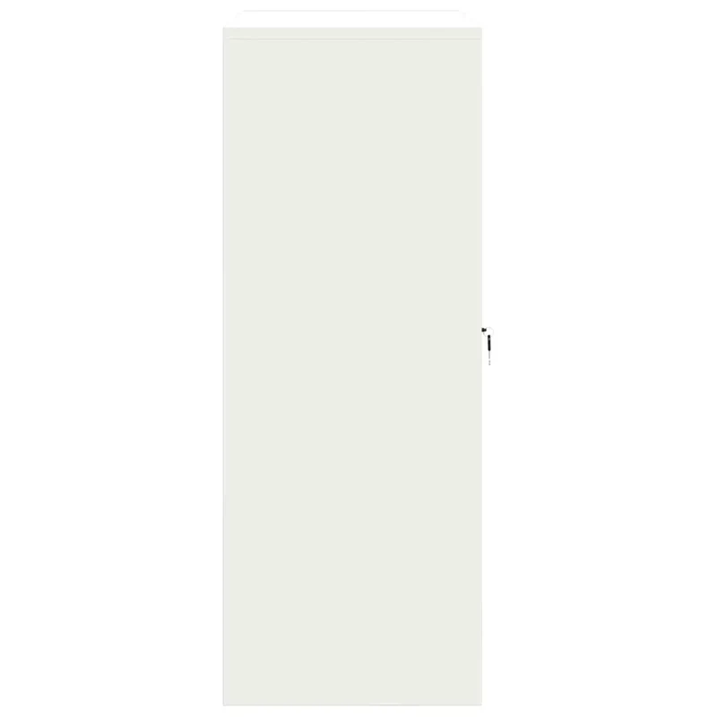 Armoire de rangement moderne design industriel 90 x 40 x 105 cm grande capacité de stockage en acier blanc 02_0054826